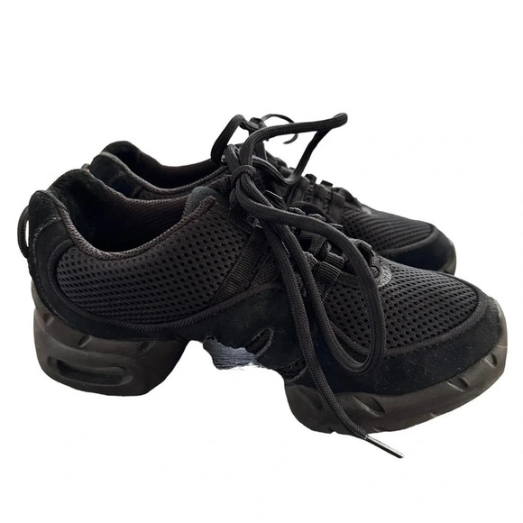Bloch Adult size 5 US Boost Mesh Split Sole Dance Sneakers Black SO538L Hip Hop - Picture 3 of 9